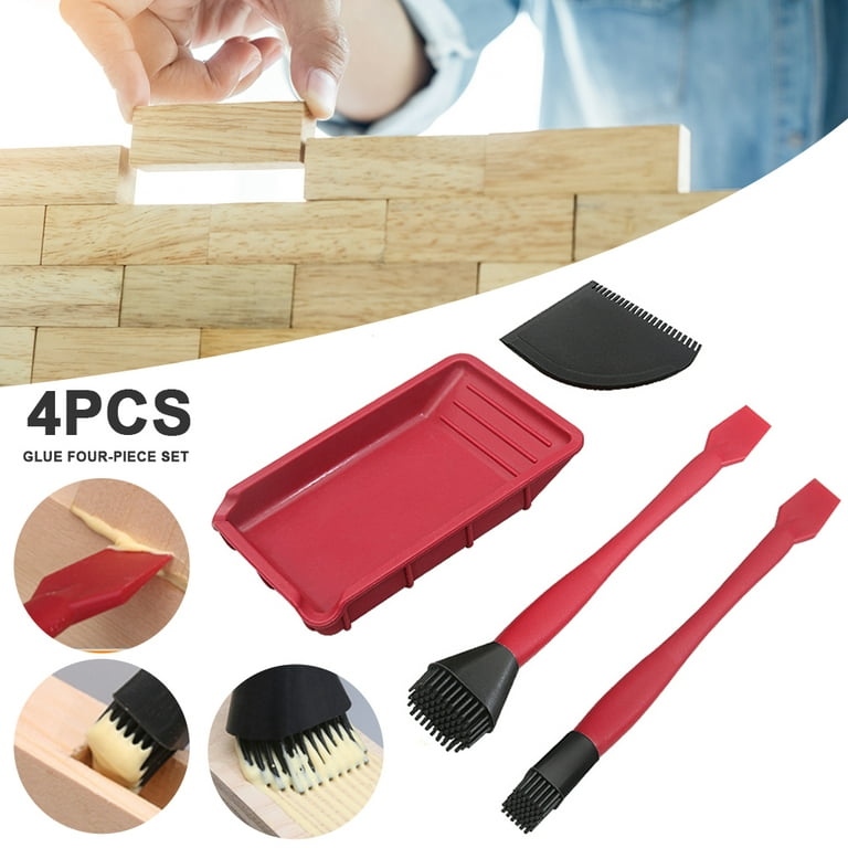 Atopoler Manual Gluer Woodworking Soft Silicone Glue Brush with Applicator  Tool Scraper Spreader Kit 
