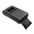 thumbnail image 3 of Car Armrest Center Console Box Leather Cup Holder Storage Bracket × 1 Black -, 3 of 4