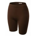 thumbnail image 2 of A2Y Women's Lightweight Mid Length Fitness Workout Seamless Ribbed Biker Shorts Americano 2X3X, 2 of 3