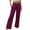 Red, variant on OSOLU Solid Color Women Casual High Waisted Palazzo Pants Wide Leg Long Trendy Trousers With Pocket Daily Relaxed Fit Breathable Bottoms