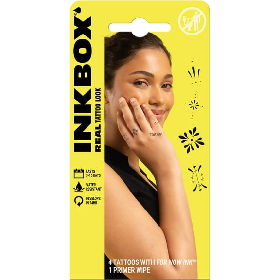 Inkbox Temporary Tattoos, All In The Details, 4 Pack