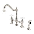 thumbnail image 1 of Kingston Brass Heritage 8" Center Kitchen Faucet With Side Sprayer, 1 of 4
