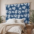 thumbnail image 3 of Blue Leaves Tapestry for Bedroom Wall Hanging Tapestry, Farmhouse Pastoral Spring Leaf Branch Ceiling Backdrop Tapestries Poster Blanket Wall Decor for Teens Room Living Room Dorm 59" x 90", 3 of 8