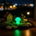 thumbnail image 4 of ZhangC Glow in the Dark Flocked Mushroom Figurines, Multicolor Resin Garden Decor, for Shelf, Desk, Terrarium, Fairy Garden, 3 Pack, 0.94 Inch, 4 of 6