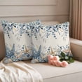 thumbnail image 2 of Blue Eucalyptus Coastal Outdoor Waterproof Pillow Covers, Beach Starfish Shell Nautical Rustic Decorative Square Throw Pillowcase Sofa Cushion Sham for Patio/Couch/Chair, 16"x16" 2 Pack, 2 of 8