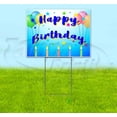 thumbnail image 1 of Happy Birthday (18" x 24") Yard Sign, Includes Metal Step Stake, 1 of 6
