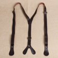 thumbnail image 1 of MYG Vintage Leather H Back Suspenders Belts 4 Button For Men Work Y-Back Clip-on, 1 of 7