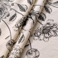 thumbnail image 4 of TRAHOO-Floral Tablecloth with Tassels Cotton Linen Table Cloth for Restaurant, Indoor and Table Cover Home Decoration,Rectangle Tablecloths 60 x 60 Inch（Black, 4 of 4