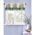 thumbnail image 4 of Spring Easter Valance Curtain for Window,Cartoon Bunny Hunter Green Truck Rod Pocket Kitchen Valances Short Curtain Panel Retro Cotton Linen Windows Treatment Drapes for Bedroom/Living Room/Cafe, 4 of 6