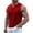 Red, variant on Satingcolo Men's Sleeveless Henley Shirt Waffle Knit Muscle Tank Top Casual Gym Workout Vest with Button Detail