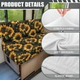 thumbnail image 6 of XYZCANDO Sunflower RV Dinette Cushion Covers Comfortable RV Accessories for Inside Couch Cover 2 Cushion Sofa 2 Seat Sofa Cover Universal Slipcovers for RV Camper Car Bench Black, 6 of 7
