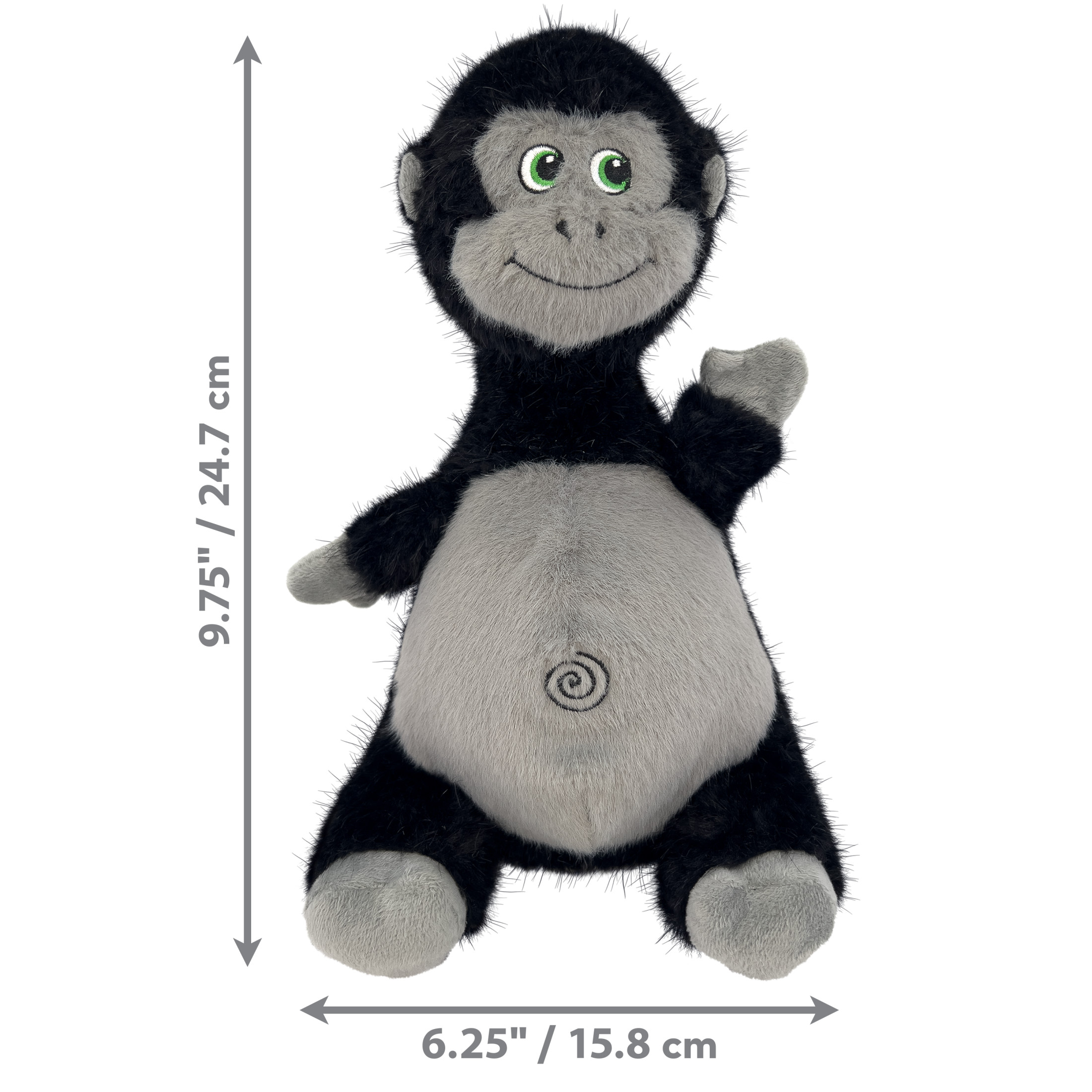 KONG® Knots Squeaker Dog Toy, Belly Gorilla, Medium/Large