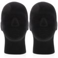 thumbnail image 1 of 2Pcs Wig Display Heads Male Foam Mannequin Wig Stand Wig Holder Hat Display Stand, 1 of 4