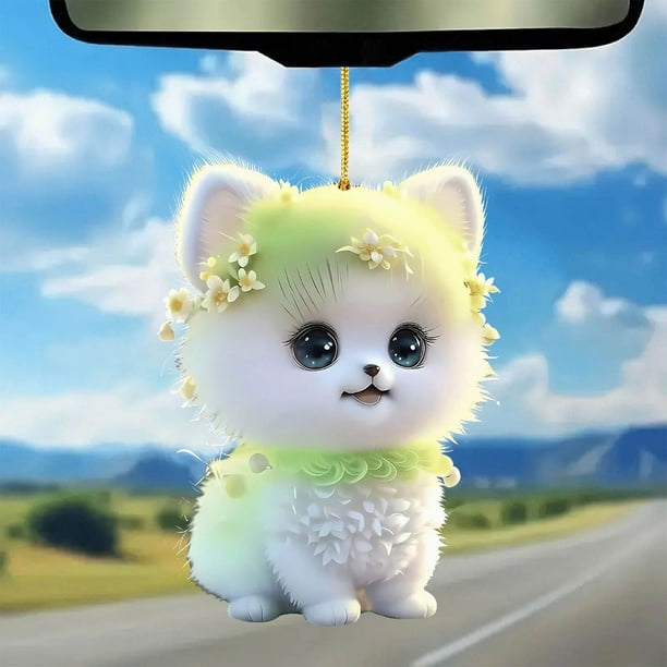 Acrylic Puppy Pendant Backpack Keychain Car Rearview Mirror Decorative Pendant