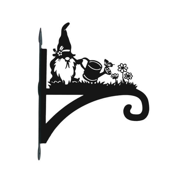 Yhmxh Organizadores y almacenamiento Candelabro de metal para patio exterior, soporte de suspensión para balcón, cesta de flores de hierro, cesta colgante, gancho para jaula de pájaros