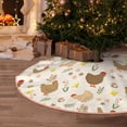 thumbnail image 4 of Salouo Chicken Family Christmas Tree Skirt 30" Farmhouse Christmas Decorations Snowman Xmas Tree Skirt Tree Mat for Holiday Party Decor, 4 of 8