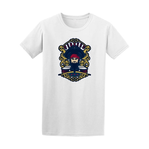 Pirate With Modern Art Design Tee Men's -Image by Shutterstock