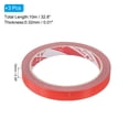 thumbnail image 2 of Uxcell 33ft x 0.4" Table Tennis Side Tape, 3 Pcs Available in 20 Rackets Protect the Edges, Red, 2 of 6