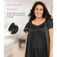 thumbnail image 2 of Fair Nuisette Coloratura pour Femmes Manches Courtes à Volants 30109, Noir Minuit, 2 of 5
