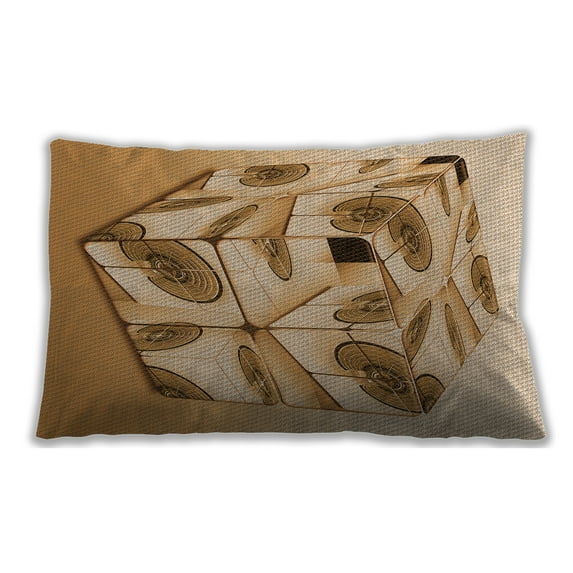Ahgly Company Indoor Rectangular Contemporary Lumbar Throw Pillow, 13 inch by 19 inch