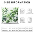 thumbnail image 5 of JRXY  Botanical Throw Pillow Covers Set of 2 Green Plant Leaves Pillow Covers Watercolor Spring Summer Leaf Print Pillow Cases Decorative Square Cushion Cover for Bed Couch Decor 18x18 Inch White, 5 of 5