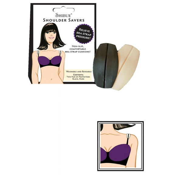 4 Pairs Non-Slip Silicone Bra Strap Holder Shoulder Pads Ease Shoulder Discomfort and stop Bra Straps from slipping (2 Pairs Nude 1 Pairs Clear  1 Black)