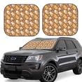 thumbnail image 6 of Kdxio Cartoon Bulldog Print 2-Piece Sun Shade Front Windshield - Foldable Car Front Window Sunshades for Most Sedans SUV Truck, 6 of 6