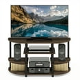 thumbnail image 4 of Furinno JAYA 15116 Simple Design Corner TV Stand, Columbia Walnut/Black, 4 of 6