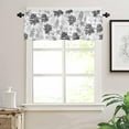 thumbnail image 3 of Black Grey Coastal Valances for Windows Farmhouse Decor, Beach Nautical Kitchen Curtains Window Shades, Ocean Sea Coral Starfish Rod Pocket Valance Curtains for Living Room/Bedroom 54"x18", 3 of 6