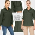 thumbnail image 2 of FEN AI Long Sleeve Casual Shirts for Women Button Down Quick Dry Hiking Fishing Gardening Shirt UPF 50+ UV Sun Protection Summer Fall Tops, 2 of 8