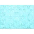 thumbnail image 1 of Ahgly Company Indoor Rectangle Persian Light Blue Traditional Area Rugs, 2' x 4', 1 of 4