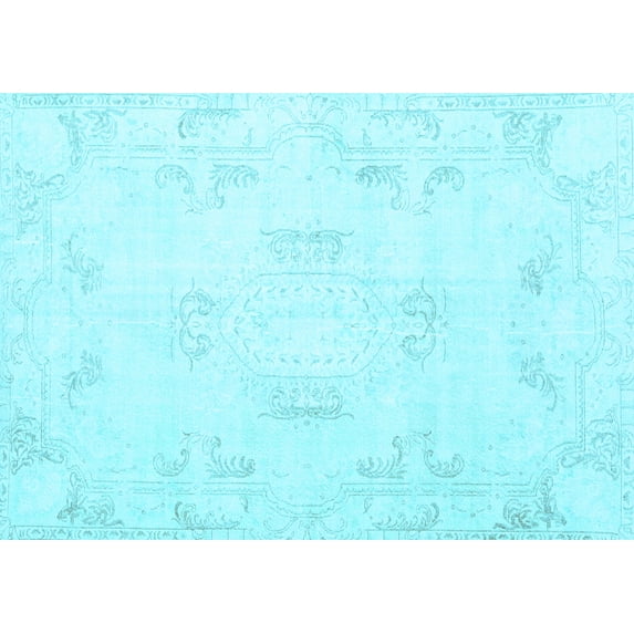 Ahgly Company Indoor Rectangle Persian Light Blue Traditional Area Rugs, 2' x 4'