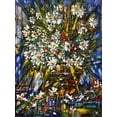 thumbnail image 2 of Chodyukov, Aleksander 19x24 White Modern Wood Framed Museum Art Print Titled - Bouquet of Garden Flowers II, 2 of 4