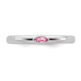 thumbnail image 3 of Stackable Expressions Sterling Silver Pink Tourmaline Ring, 3 of 8