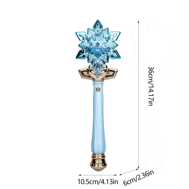 Darzheoy Snowflake Toy Wand with Music Spray Light Up, 36cm