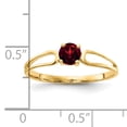 thumbnail image 2 of Primal Gold 14 Karat Yellow Gold 4mm Garnet Ring, 2 of 4