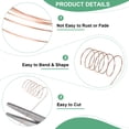 thumbnail image 2 of Alambre de joyería de 0.3 mm, calibre 28, alambre de manualidades de 328 pies, alambre de cobre para hacer joyas/plantar/tejer/manualidades DIY, alambres de metal suave [100M, tono cobre], 2 of 7