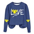 thumbnail image 1 of Timegard Womens Crewneck Sweatshirt Fall Loose Comfy Drop Shoulder Print Long Sleeve Pullover Tops, 1 of 4