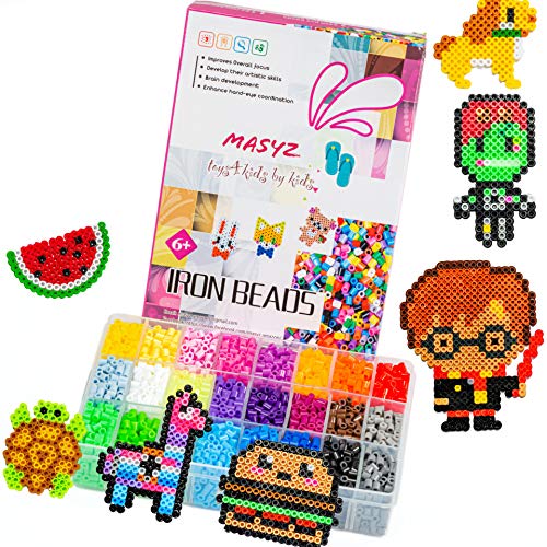Fuse Beads Kit Perler Beads Kit 5300 Pc. 24 Bright Colors Beads in Big