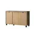 thumbnail image 4 of Corby 45"W Dark Dusty Oak Engineered Wood Finish 3-Door Shoe Cabinet, 4 of 5