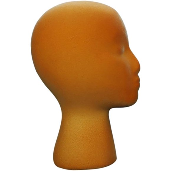 GFDYREE 1pc Mannequin Head Black Wig Foam Wig Head Stand Mannequin Women Head Model Hat Rack Window