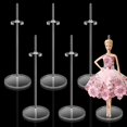 thumbnail image 1 of 12pcs Mini Doll Stands Adjustable Transparent Doll Display Holder Action Figures Doll Accessories, 1 of 3
