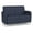 Castillo Batik Blue, variant on Siena 2-Seat Lounge Reception Waiting Tandem Seating / Brushed Steel Legs / Blue