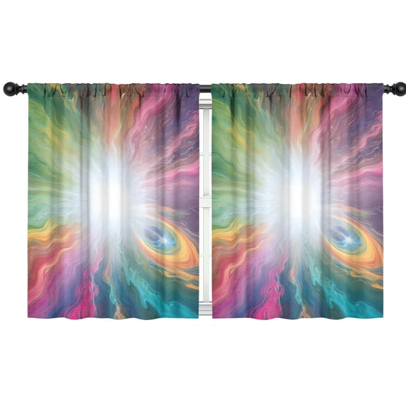 Blackout Kids Curtains,Colorful Swirl Tie Dye Pattern Childrens Insulated Curtains Set Of 2,Bedroom Essentials,Toddler Room Decor 42"x54"