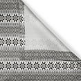 Ambesonne Boho Kitchen Curtains, Bitonal Geometric Snowflakes, 55"x24