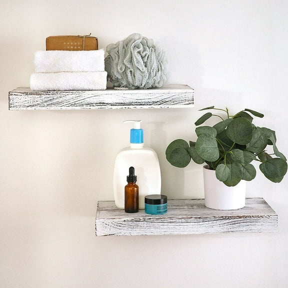 Set of 2 Floating Wall Shelves