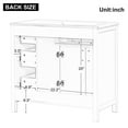 thumbnail image 5 of DEALTOPS Stylish Bathroom Vanity with Sink Top, Vanity Cabinet with Cabinet and 3 Drawers, White, 5 of 8