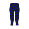 thumbnail image 5 of breaise Polka Dot Print Capri Leggings for Women Tummy Control Knee Length Yoga Pants High Waisted Stretchy Tights Lightweight Workout Cropped Trousers, 5 of 6