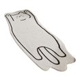 thumbnail image 1 of Alfombra nórdica de dibujos animados para dormitorio, mesita de noche, alfombra suave con bonito gato, alfombra antideslizante para baño, color blanco, 1 of 5