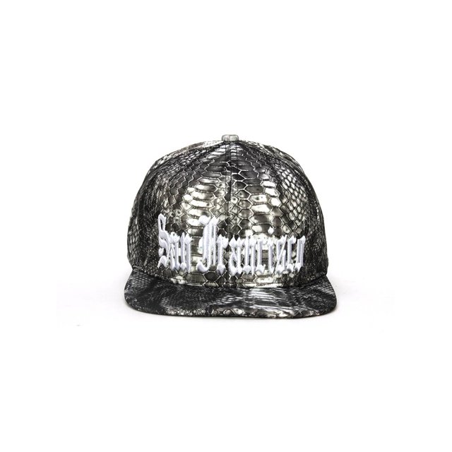 City Snakeskin Design Olde English Adjustable Baseball Cap - San Francisco